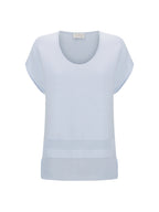Sundown Cotton Knit Top Serene Blue