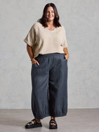 Sadhu French Linen Pants Charcoal