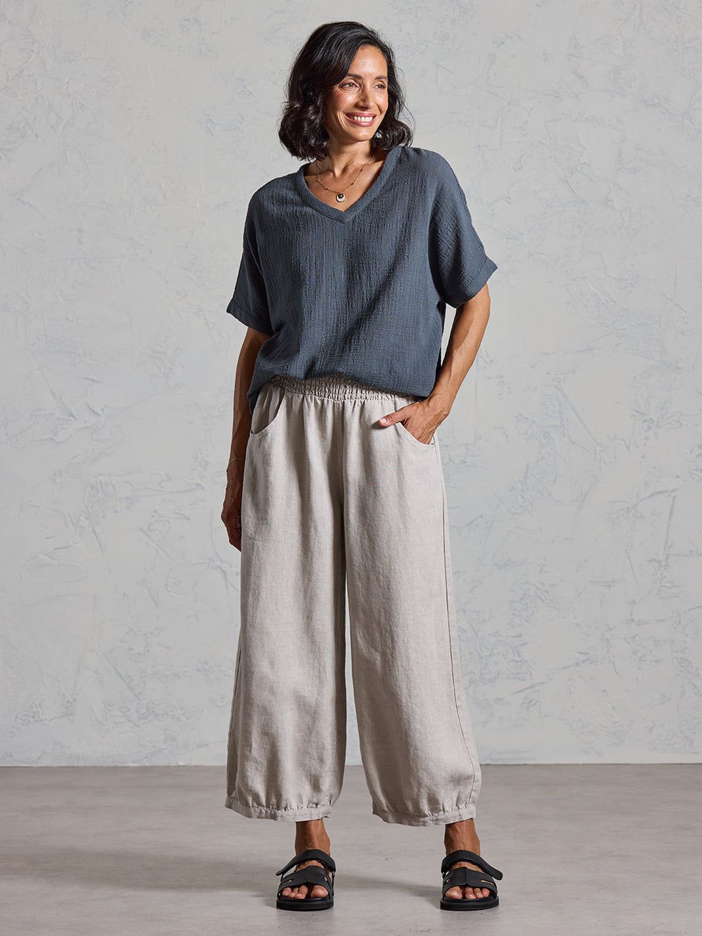 Sadhu French Linen Pants Flax