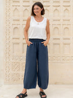 Sadhu French Linen Pants Navy