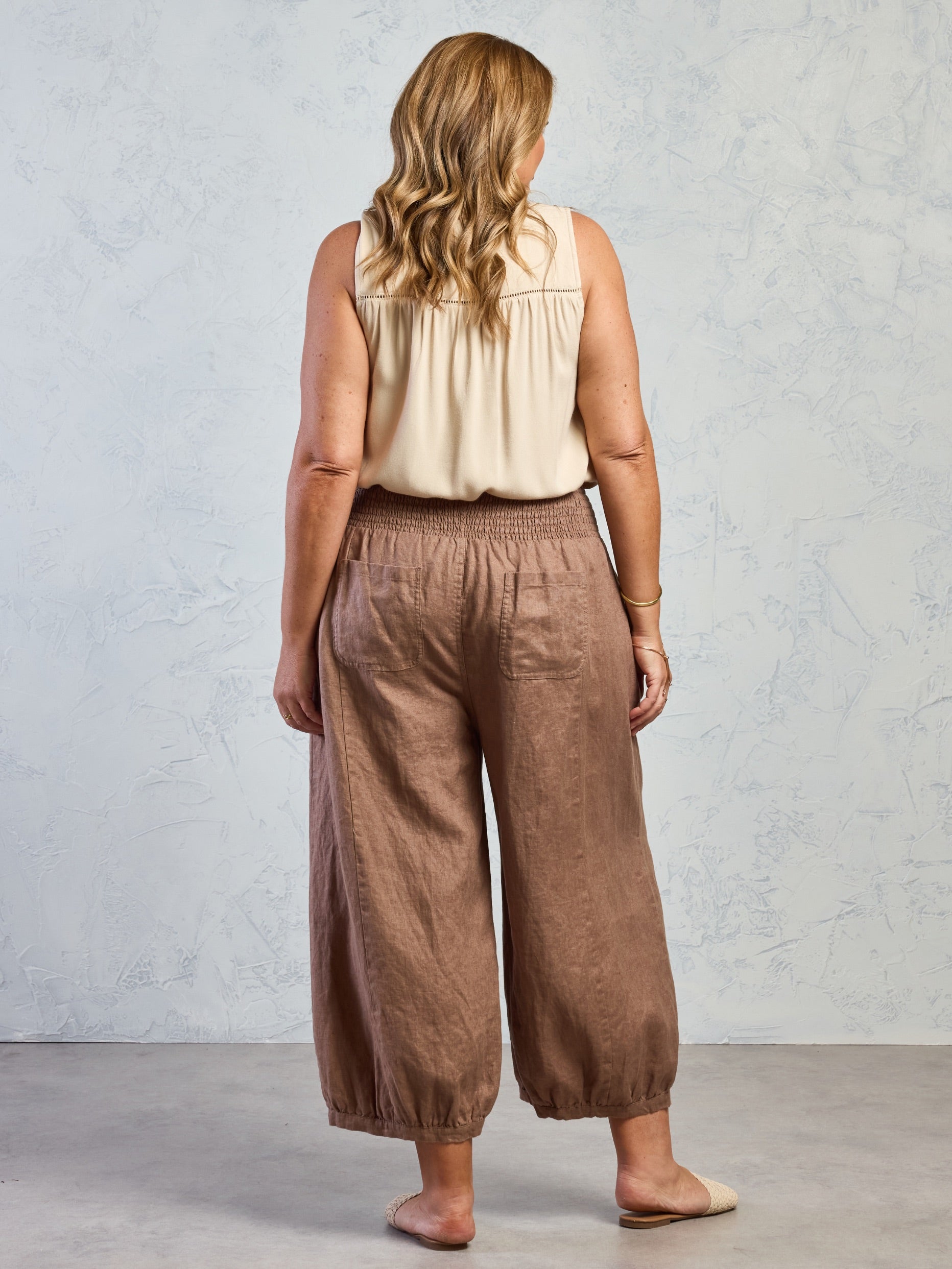 Sadhu French Linen Pants Cinnamon
