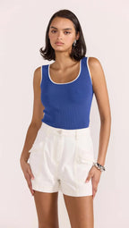 Staple the Label Thea Contrast Knit Tank