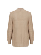Tathra Organic French Linen Knit Cardigan Tuffet