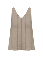 Giana French Linen Top Almond