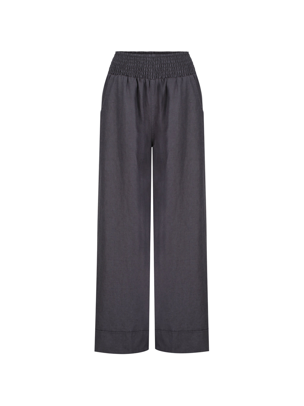 Yamba French Linen Pants Charcoal