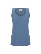 Yarra Cotton Tank Top Aegean Blue