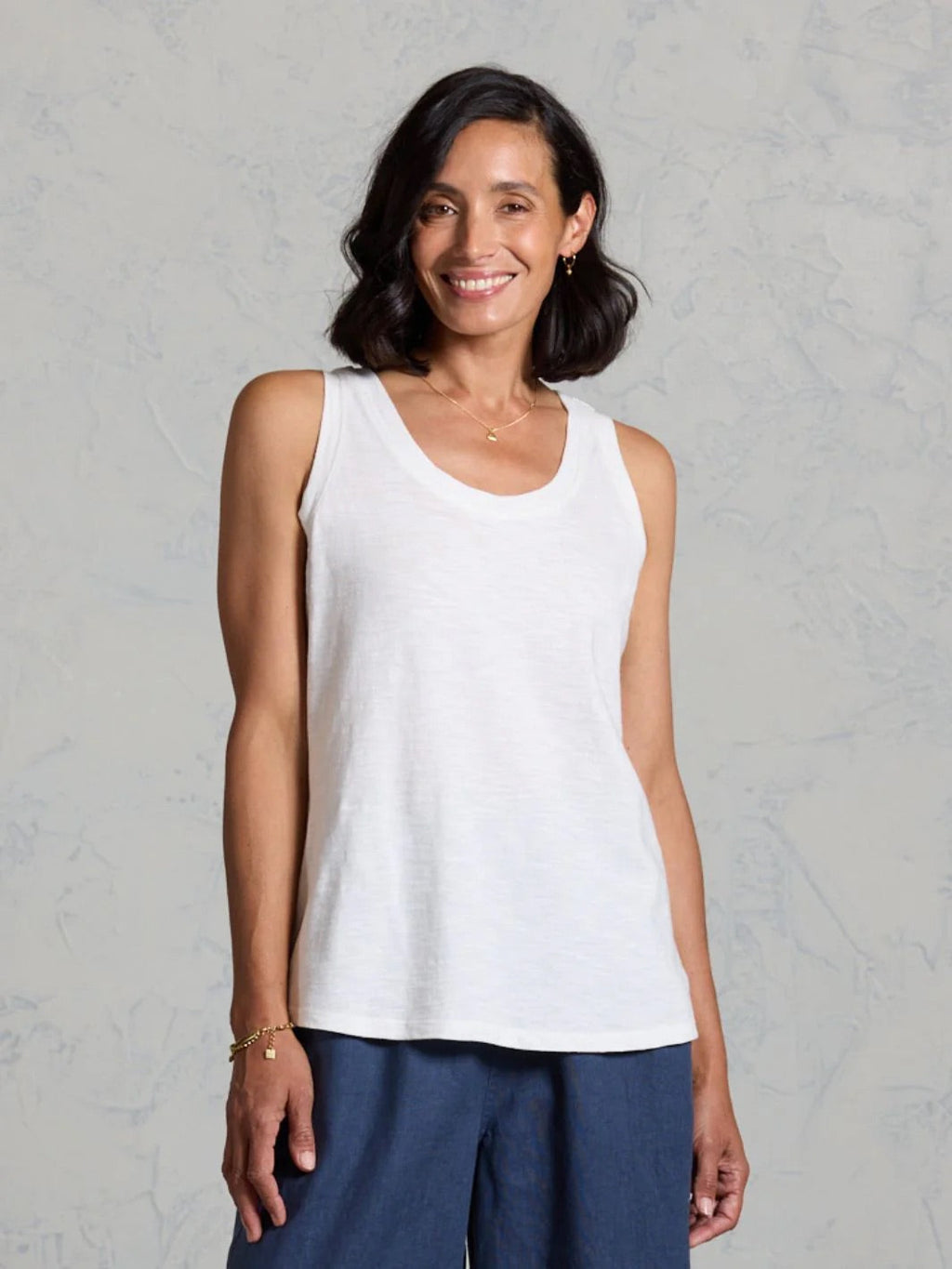 Yarra Cotton Tank Top Coconut
