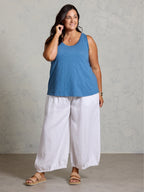 Yarra Cotton Tank Top Aegean Blue