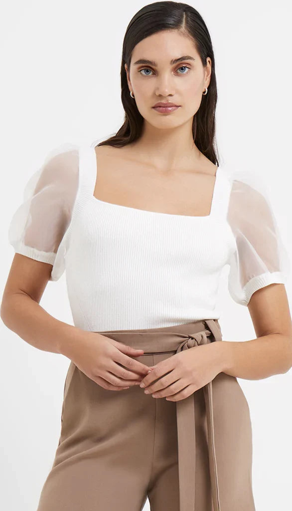 French Connection Lex Krista Organza Mix Jumper