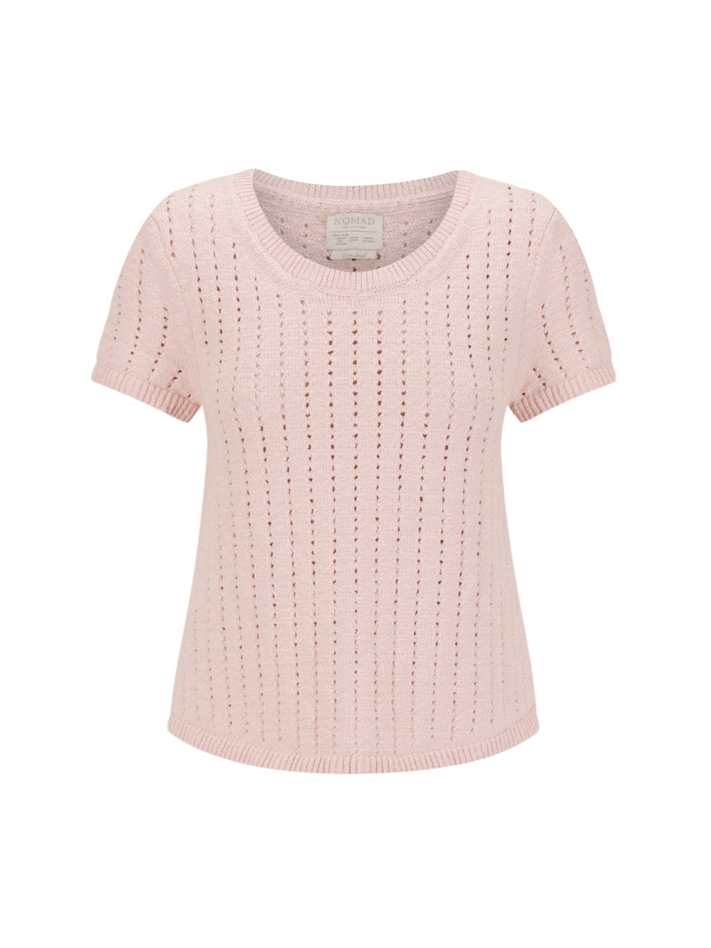 Agni Cotton Linen Knit Top Rosewater