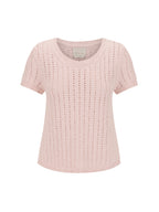 Agni Cotton Linen Knit Top Rosewater