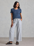Jolie Linen Blend Pants Coastal Blue
