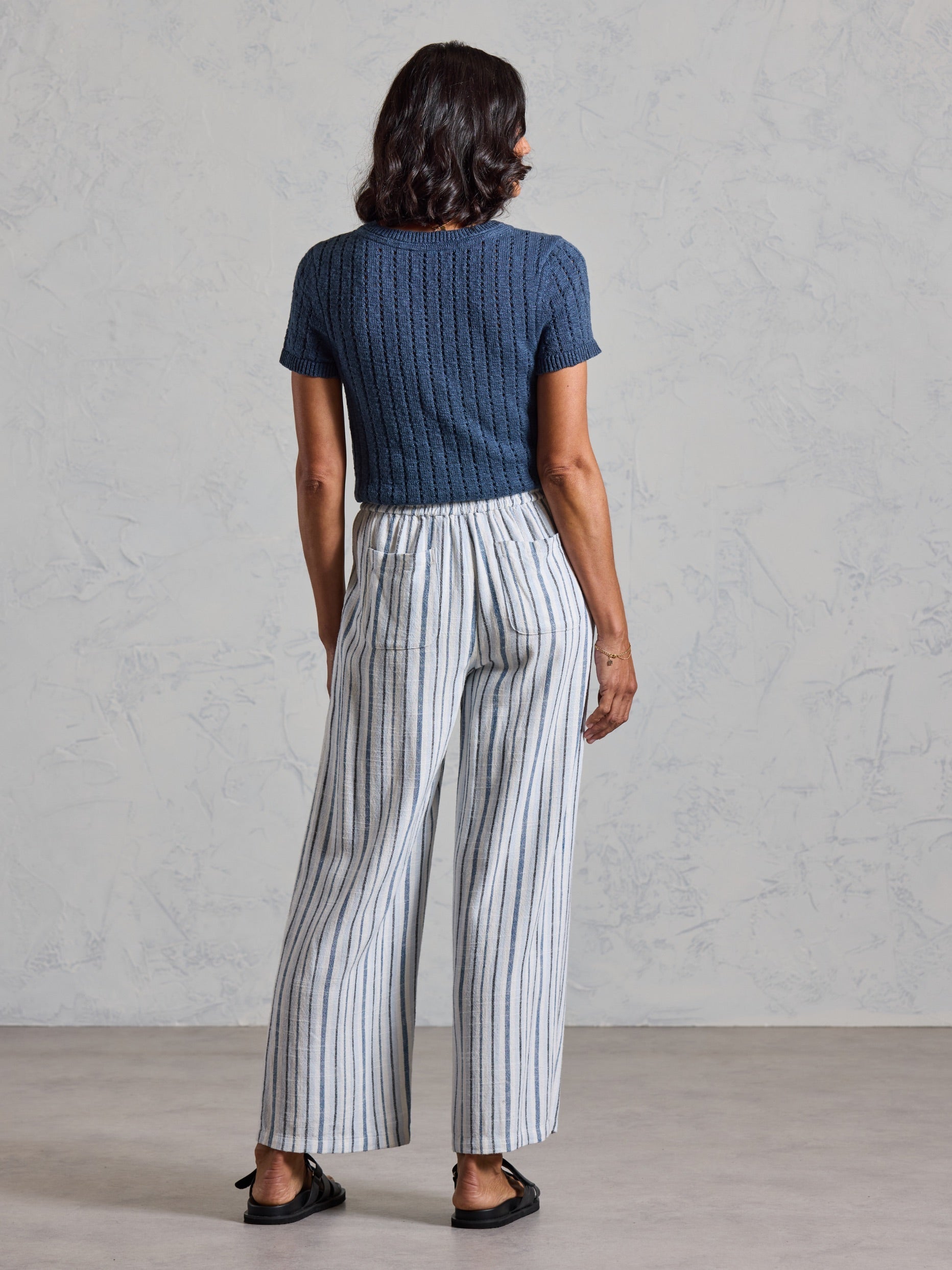 Jolie Linen Blend Pants Coastal Blue