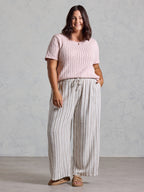 Jolie Linen Blend Pants Driftwood
