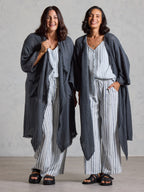 Laguna French Linen Kimono Charcoal