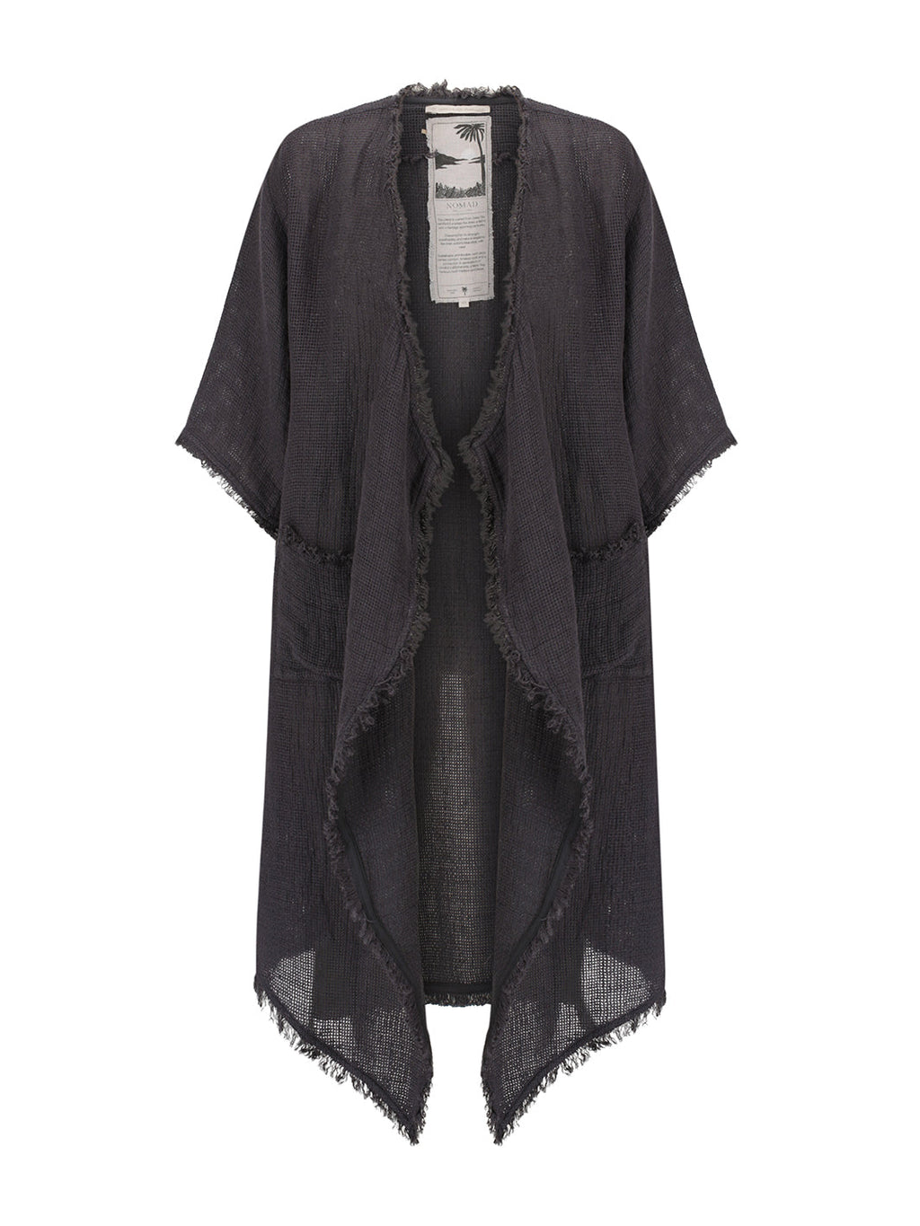 Laguna French Linen Kimono Charcoal