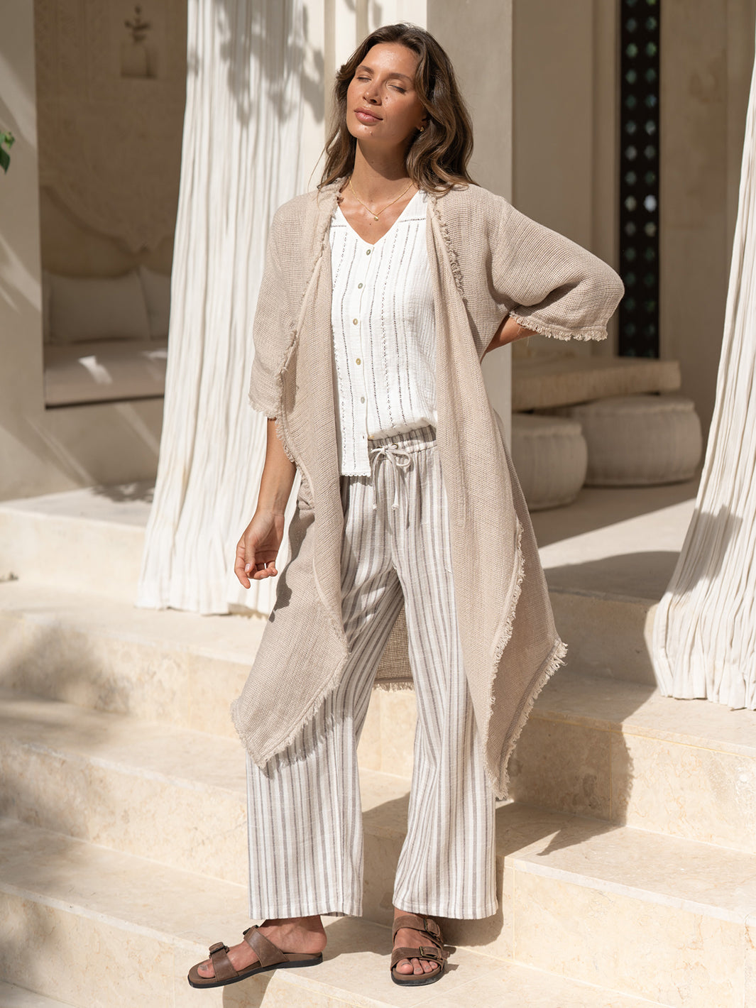 Laguna French Linen Kimono Natural