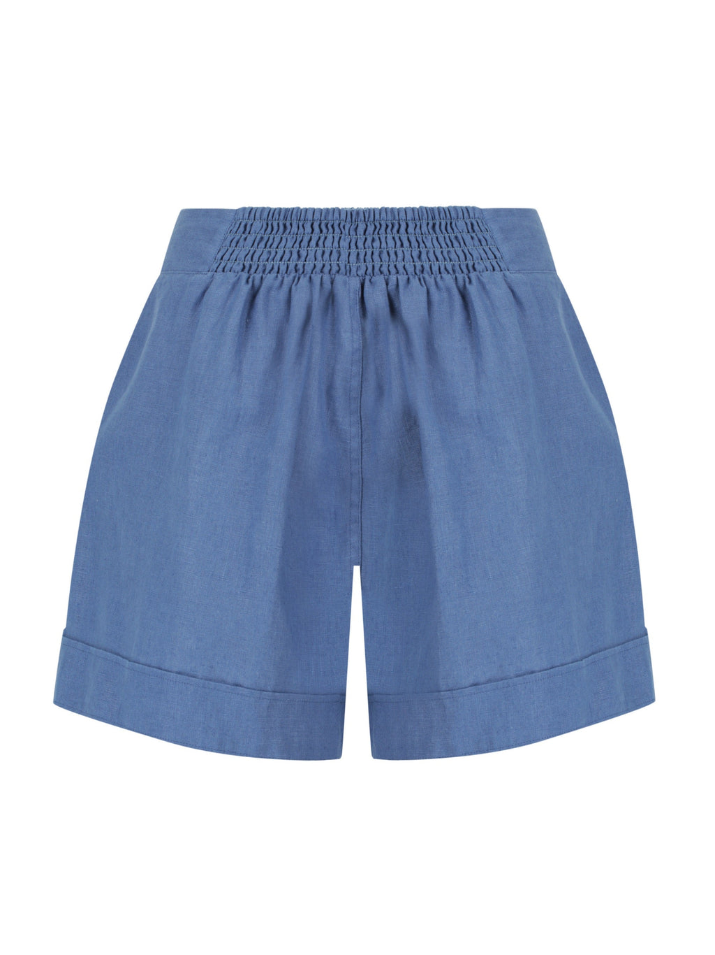 Paros French Linen Shorts Aegean Blue