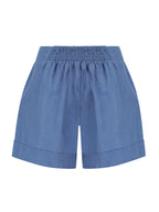 Paros French Linen Shorts Aegean Blue