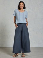 Portillo French Linen Pants Charcoal