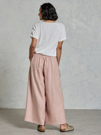 Portillo French Linen Pants Tea Rose