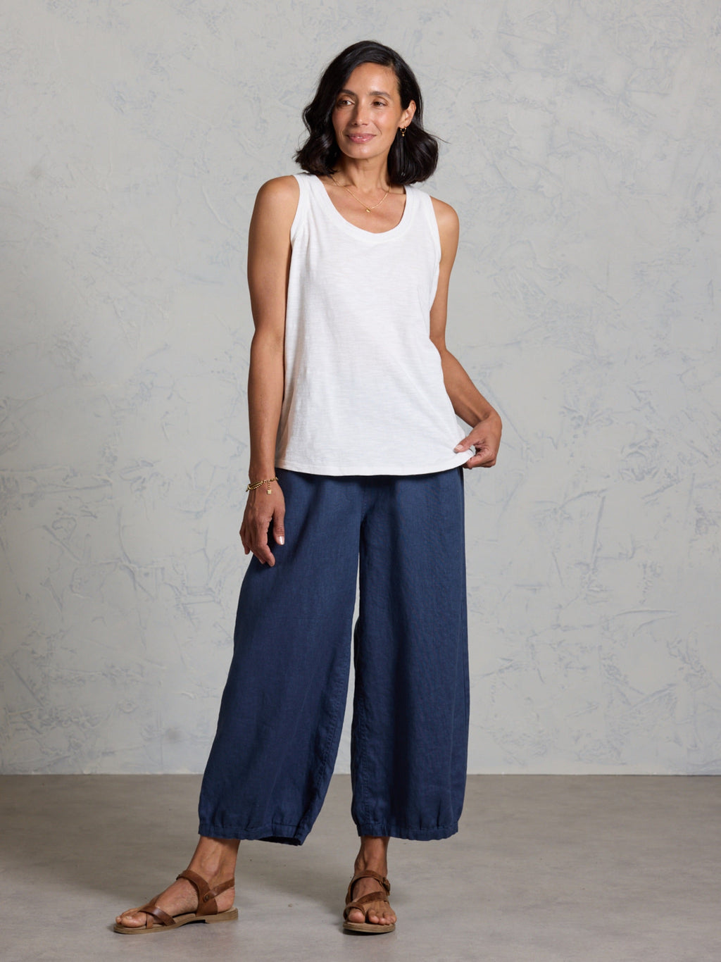 Yarra Cotton Tank Top Coconut